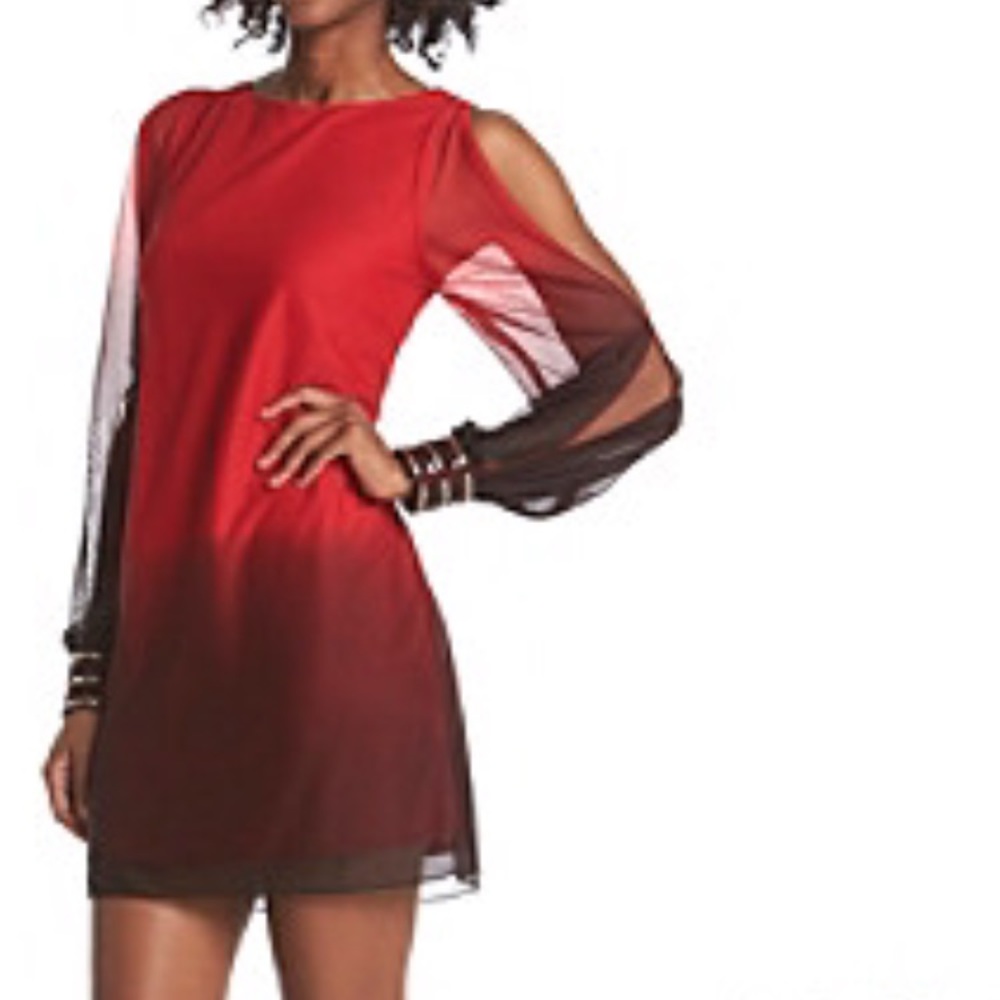 BCX Dress Cold Shoulder Ombré dress